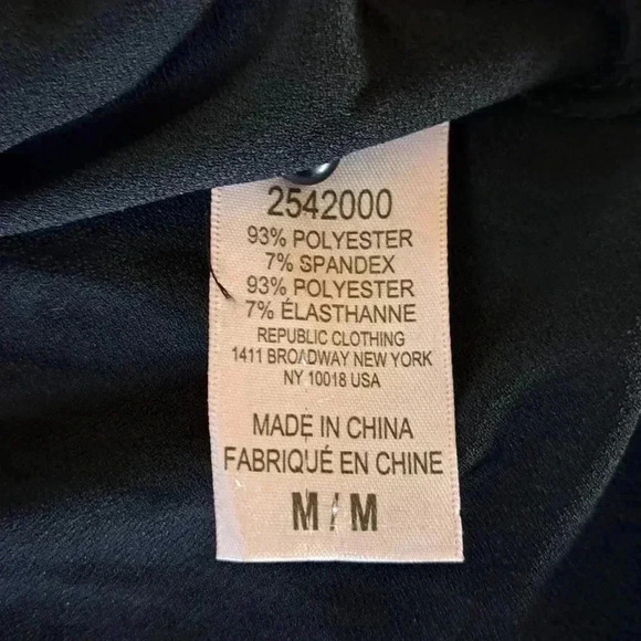 Philosophy Black Pleated Top Medium Lightweight Short Flutter Sleeve - Picture 11 of 15